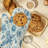 Blue Blossoms Oven Mitt Cotton Twill