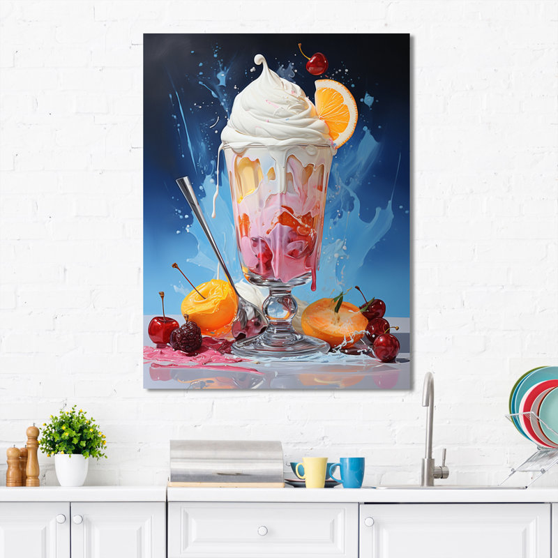 Dubert Dessert Food Popart III sur toile, H 20 po x l 12 po x P 1 po