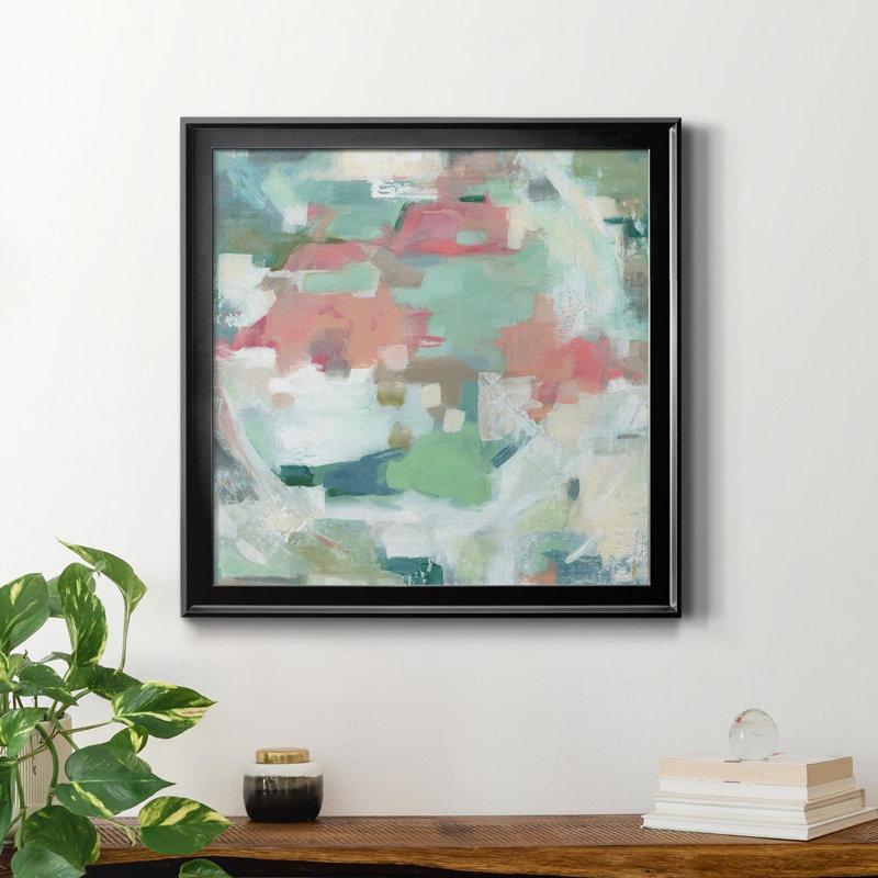 Island Harmony - Reproduction d'art textuel sur toile encadrée, H 26,5 po x l 26,5 po x P 1,5 po, Noir