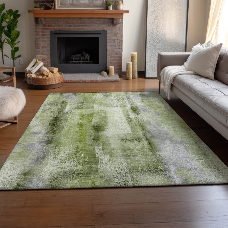 Cerrito Area Rug with Non-Slip Backing, Rectangle 9' x 12'