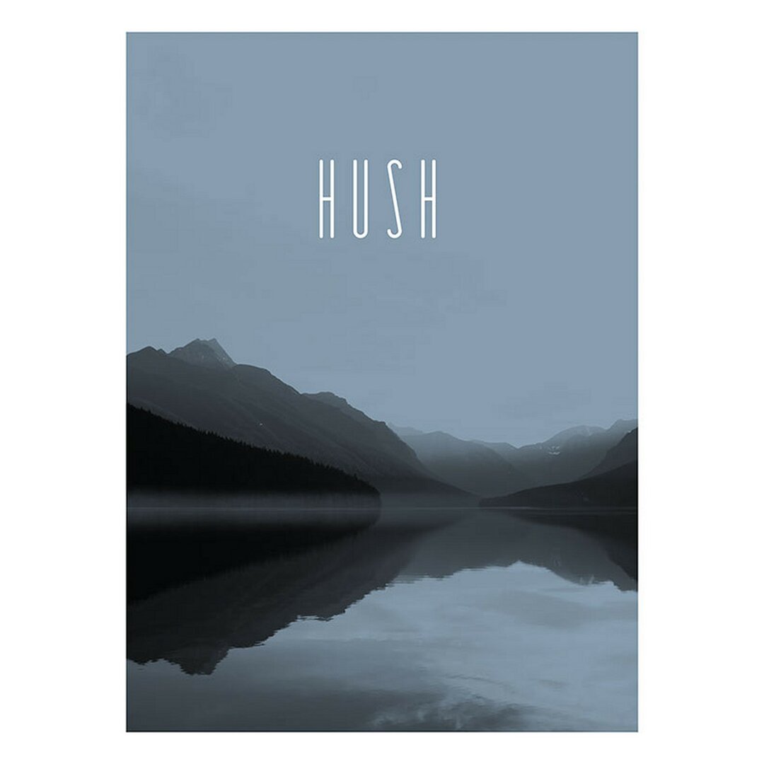 Poster Hushed Lake in Grau