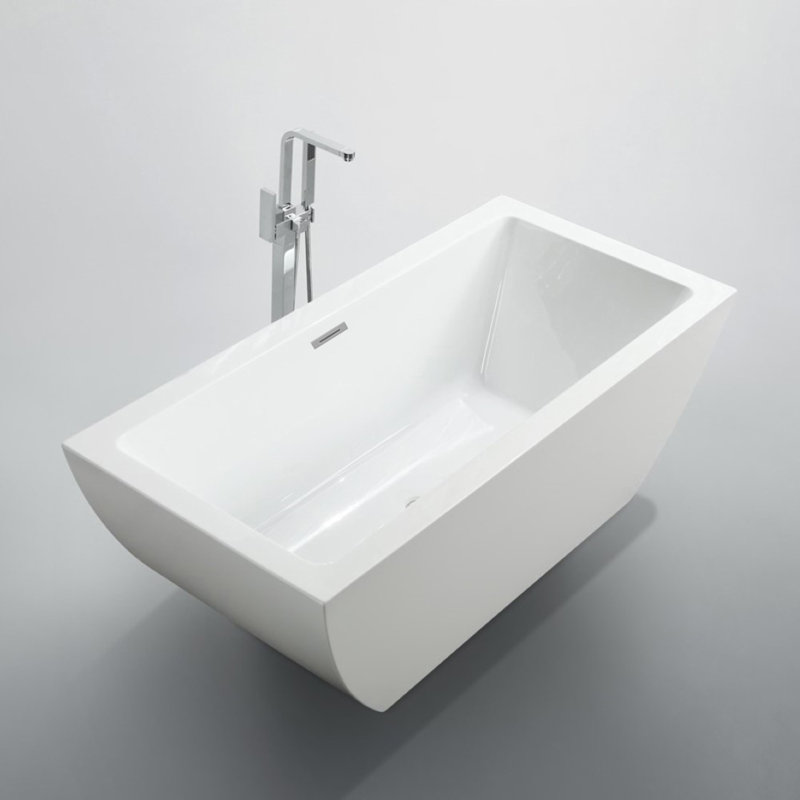 Luscombe 59'' x 30'' Soaking Acrylic Bathtub