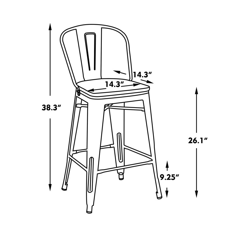 Tabouret de comptoir 26,1 po Ayers