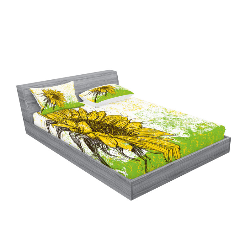 Multicolore drap-housse et coussin décoratif Ambesonne, Ensemble de draps pour très grand lit californien