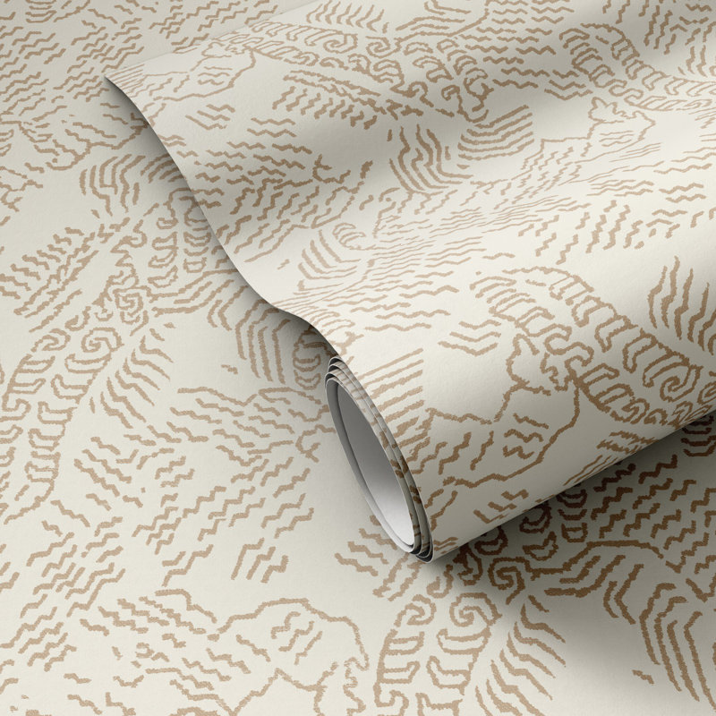 Balkan Wallpaper by FH Art Studio, 52"x132", Balkan Black & Tan I
