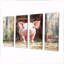 Portrait de mignon cochon de ferme - Art mural animal - ensemble d'art mural M-1227539227