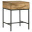 Table de bout rectangulaire avec rangement Grecia - brun miel