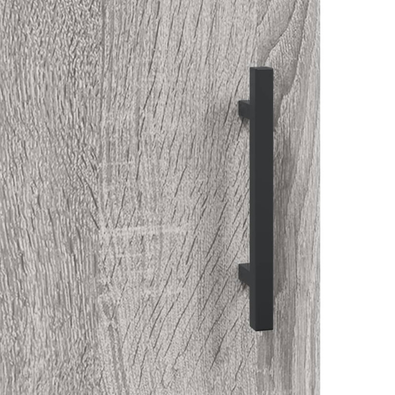 Naidu 40cm W Iron Bedside Table, Grey Sonoma