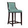 Upholstered Counter Stool with Solid Wood Frame