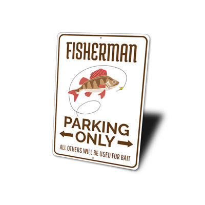 Enseigne en aluminium Fisherman