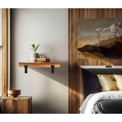 Emerald Lee Poplar Solid Wood Floating Shelf