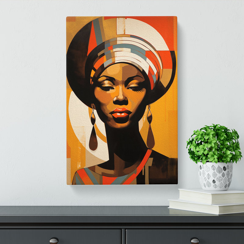 African Woman Constructivism No.3 - Print, 76cm H x 50cm W x 3cm D