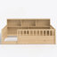 Lit en bois avec garde-corps et tablette de rangement-828799885-828799886