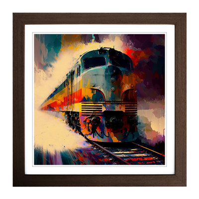 Train Abstract Expressionism - Framed Print