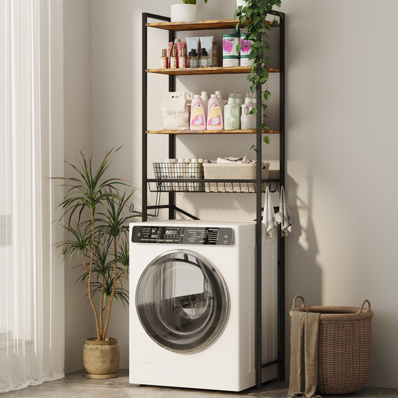 Metal Adjustable Freestanding Over The Toilet Storage, Antique Bronze