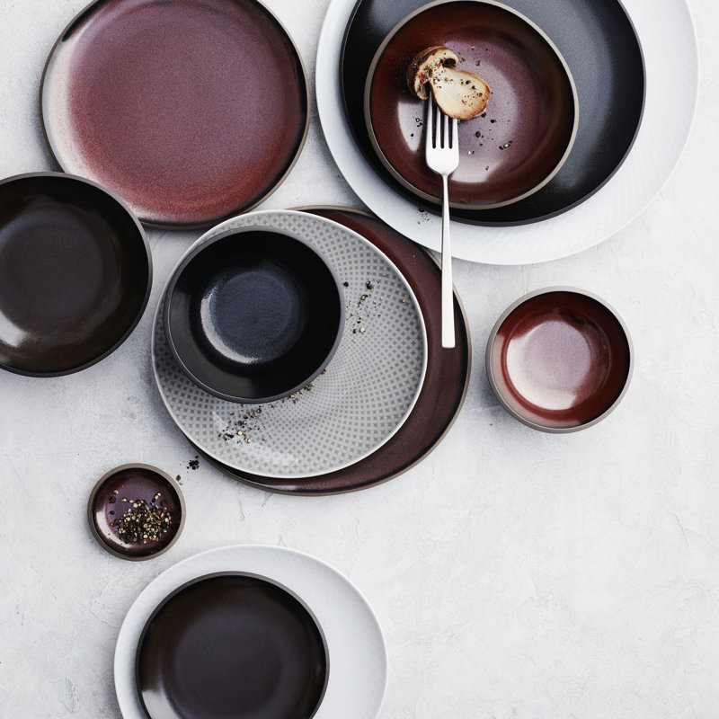 Junto Handmade Stoneware Dessert Bowl, Bronze