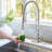 Pull Out Gooseneck High-Arc Kitchen Faucet-82627969