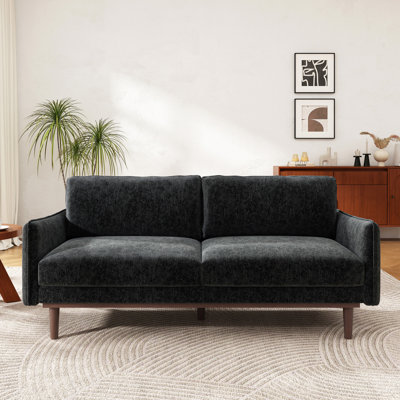 Canapé à 2 places avec canapé-lit de style moderne de 75,75 po avec salon spacieux