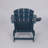 Comfortable Folding Adirondack Chair Hdpe Wood Texture Perfect For Relaxation - Navy Blue