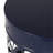 Large Outdoor Metal Side Table. Modern Design, Navy Blue. Iron Cut, Powder-Coated. No Assembly. 14.14In.X14.14In.X18.24In., 4.72Lb End Style, Powder-Coated Frame. 14.14In X 18In,-187944403