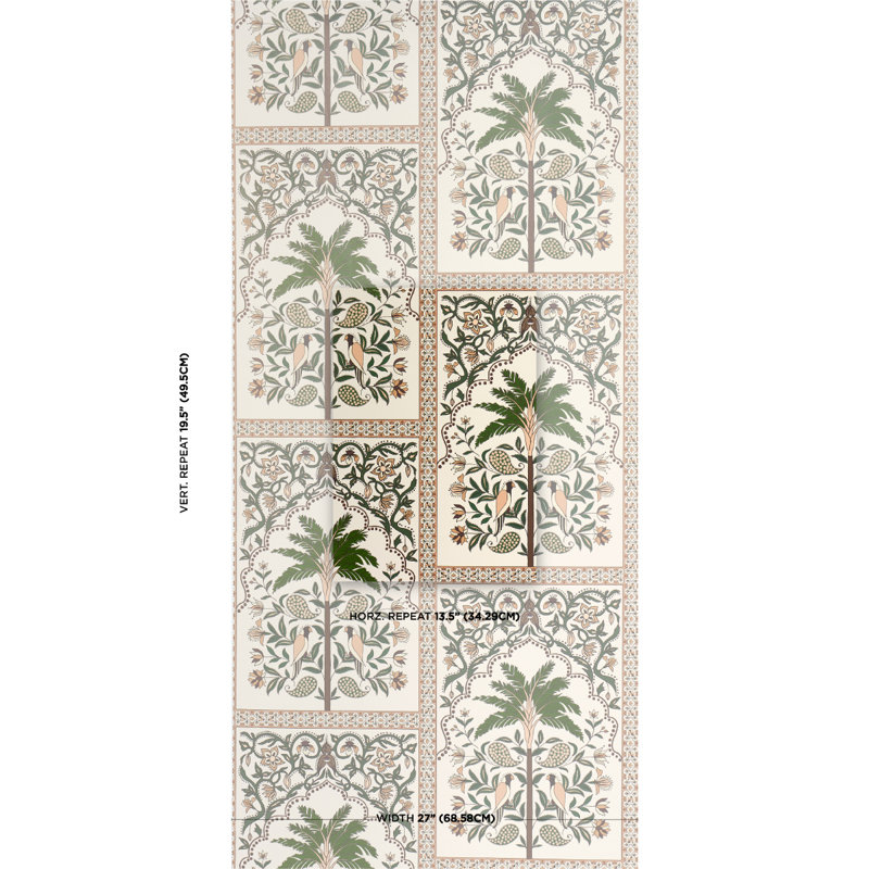 Schumacher X Johanna Ortiz Amazonas Mystique Wallpaper, Green