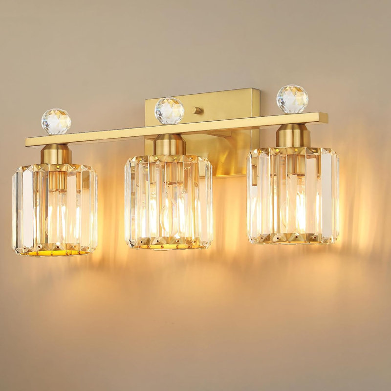 Éclairage pour meuble-lavabo à 3 lumières à intensité variable Koit, Or