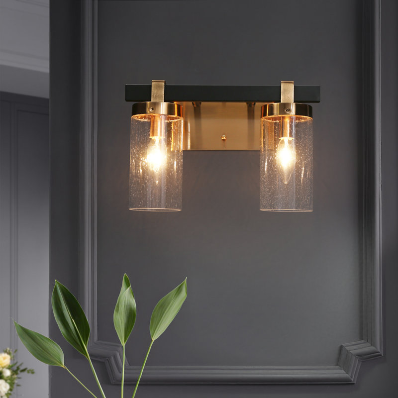 Belser 2 - Light Dimmable Modern Black/Brass Vanity Light
