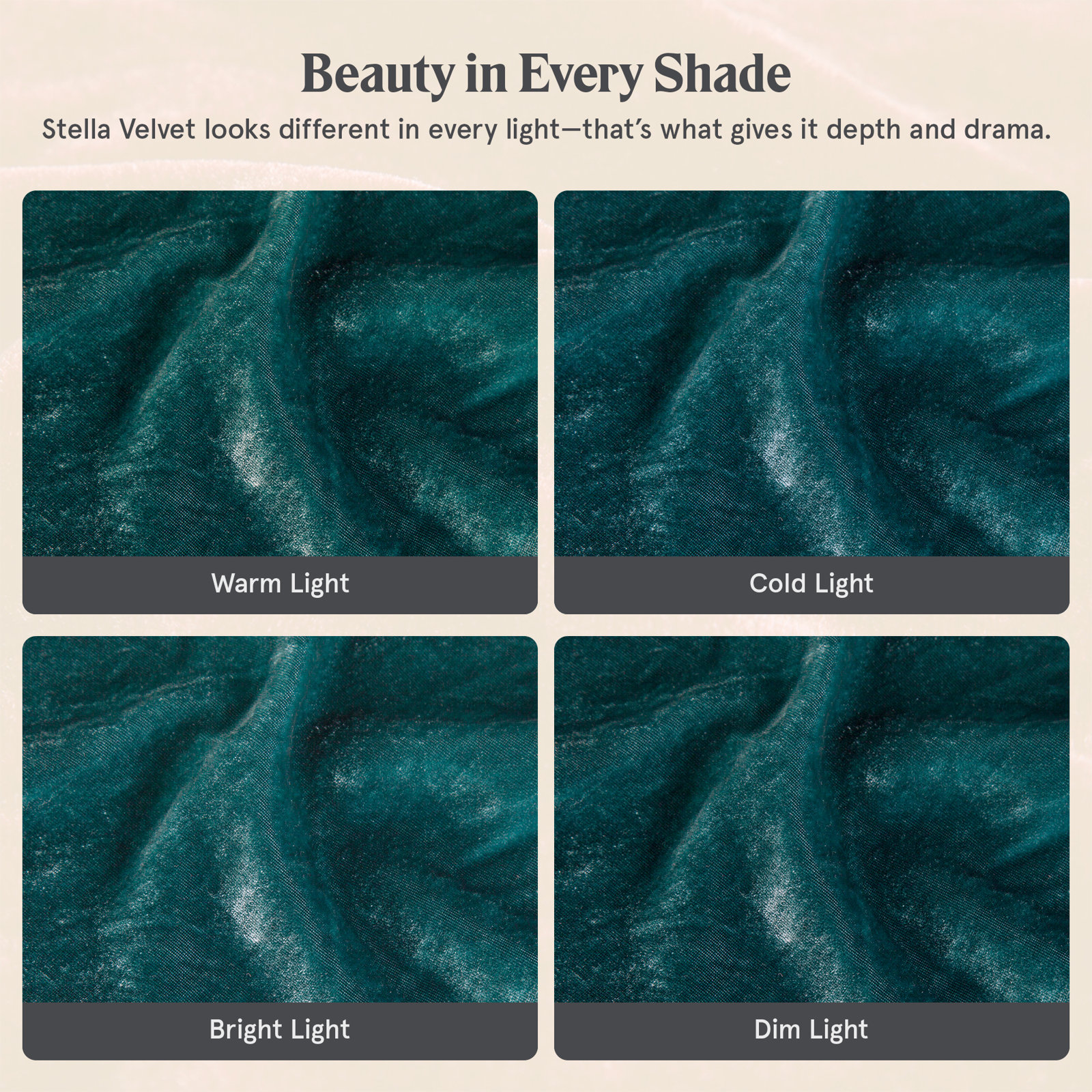 Stella Faux Silk Velvet Curtain Panel, Teal