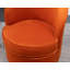 Velvet Upholstered Barrel Chair with Metal Base-239323096