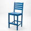 Ensembles de table de salle à manger en PEHD durable pour espaces extérieurs modernes, bleu lac
