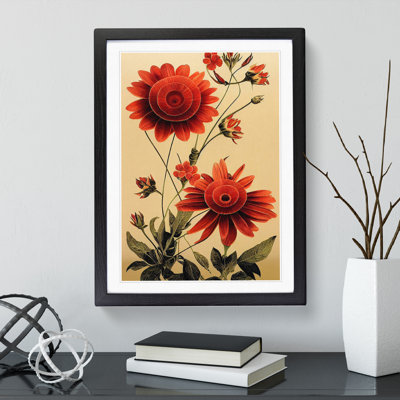 Retro Flower - Framed Print