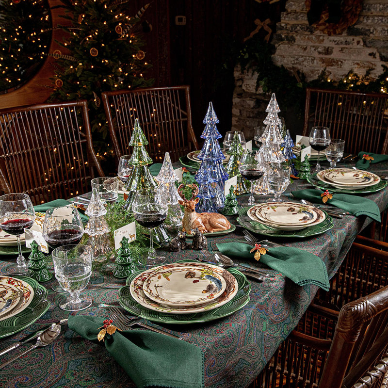 Paisley 60" x 120" Tablecloth, Evergreen