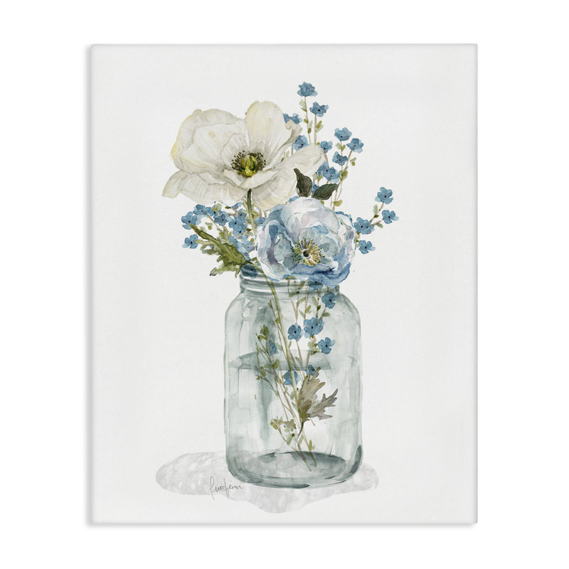 «Soft Flower Jar», art mural sur toile par Livi Finn, H 30 po x l 24 po