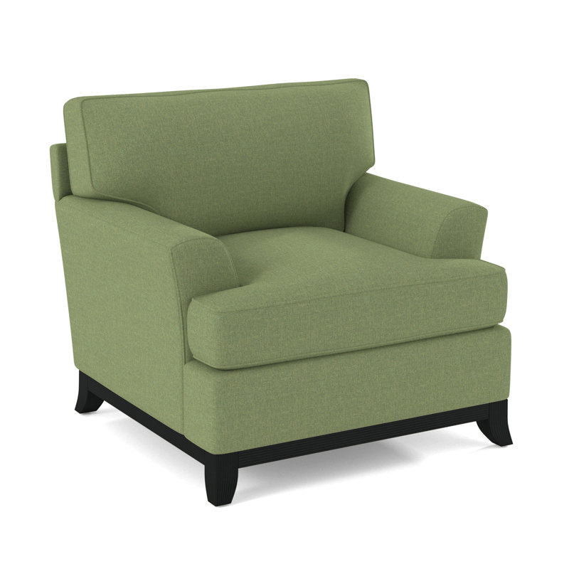 Oaks Way Armchair, Black, White Performance Fabric; 0851-94