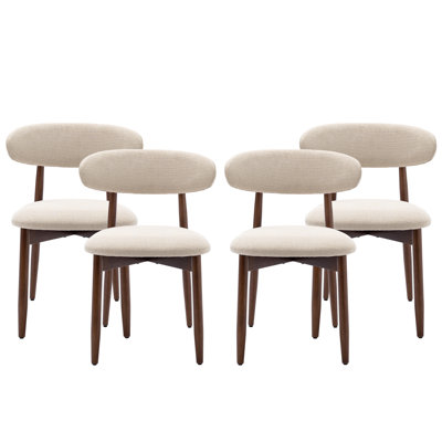 Vannie Upholstered Solid Wood Side Chair Dining Chair