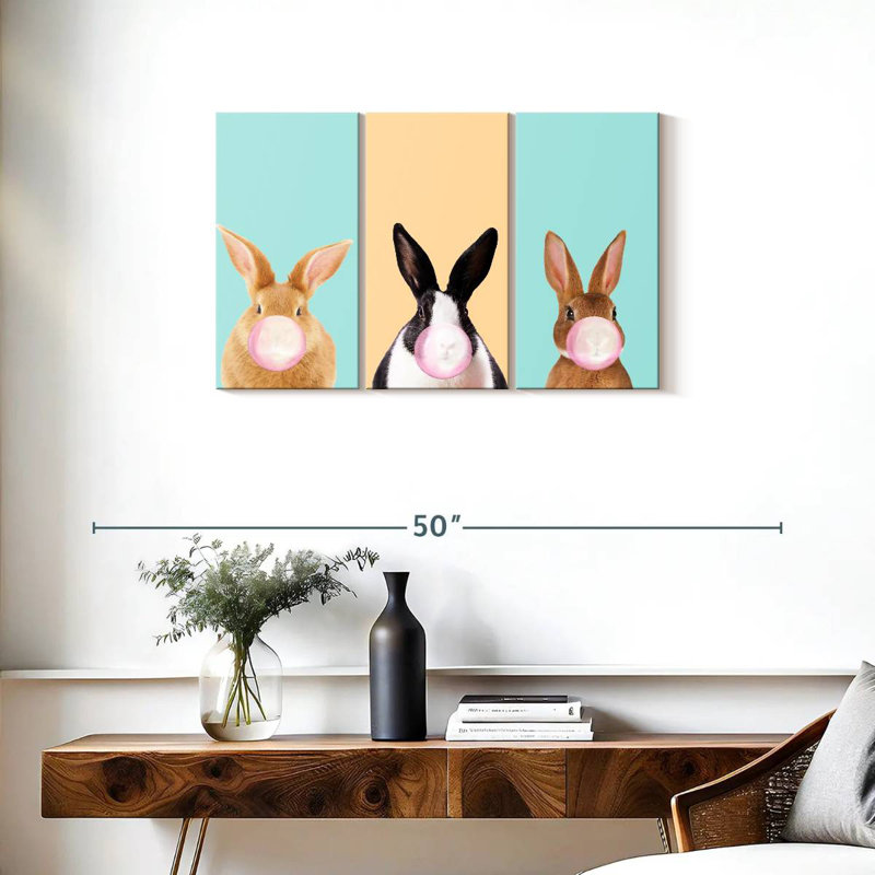 Brampt Funny Bunnies, 20" H x 33" W