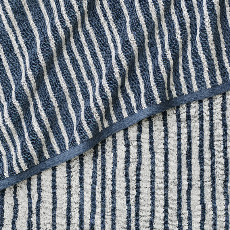 Ensemble de 6 serviettes en mélange de coton, Bleu porcelaine
