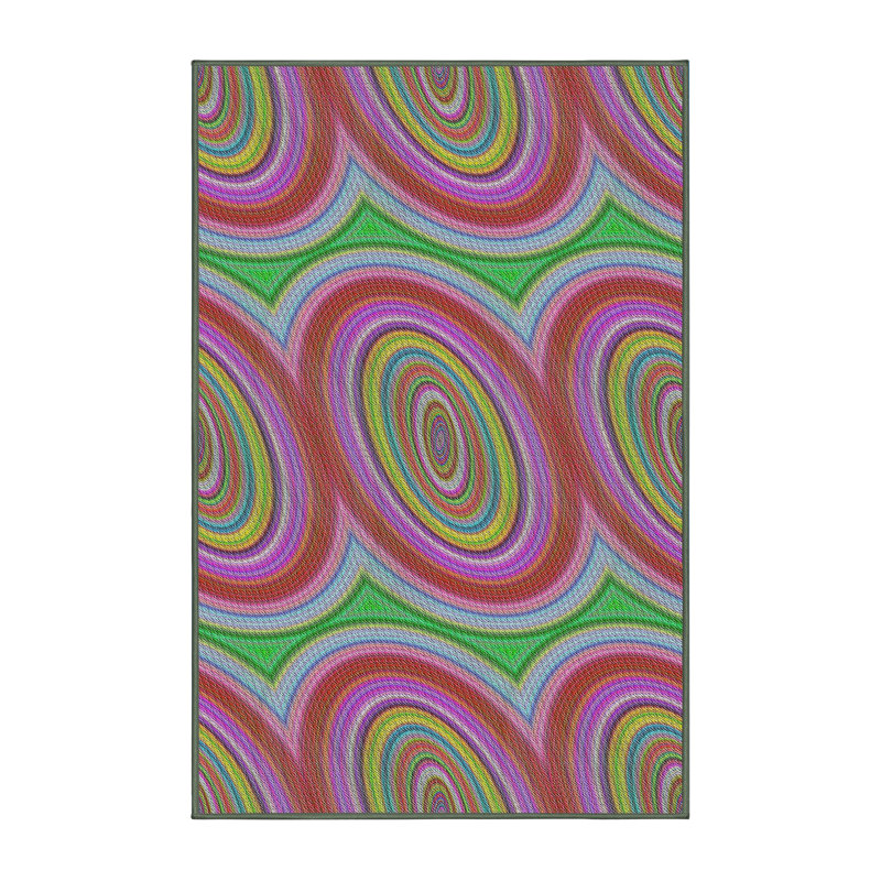 Tapis rose motif/rouge/vert, Rectangle 2 pi x 3 pi