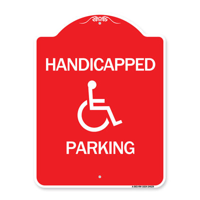 Signmission Designer Series Sign - Handicapped Parking $250 Fine Section 4511.69 Ohio Revised Code (With Handicap Symbol)/23919