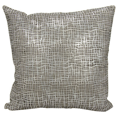 Couture Geometric Faux Leather Throw Pillow