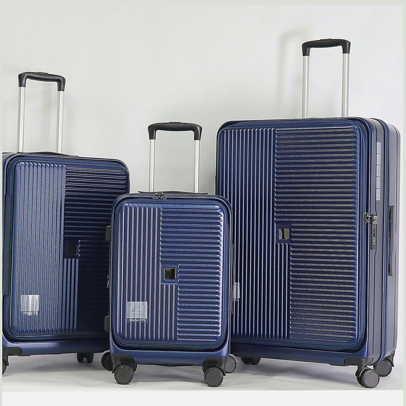 Bagages, avec ouverture frontale, serrure approuvée par la TSA, valise rigide, Bleu aqua