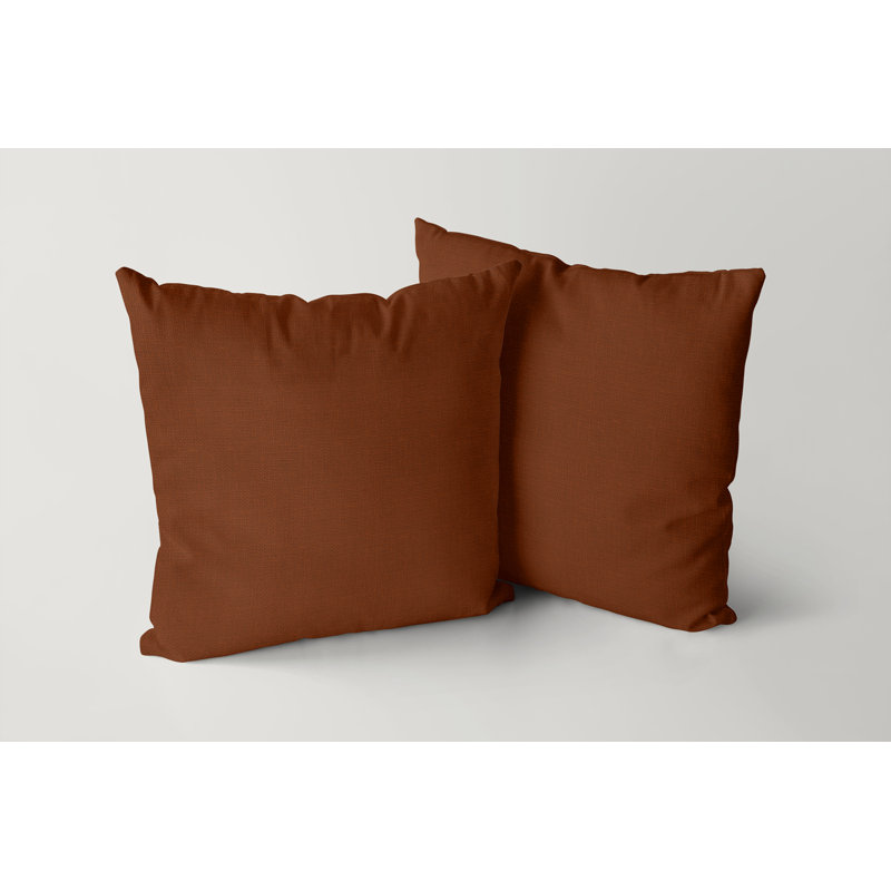 Housse de coussin carré S&G Slubb, Terre cuite, 20 po X 20 po