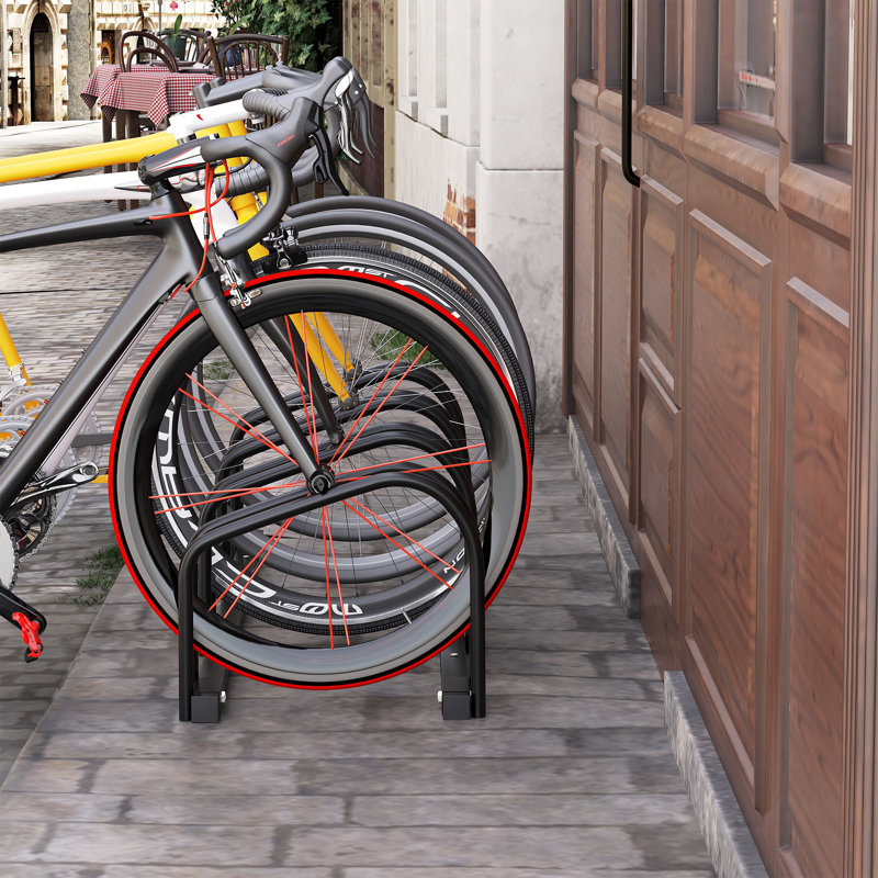 Support de rangement au sol pour 4 vélos Marysville, noir