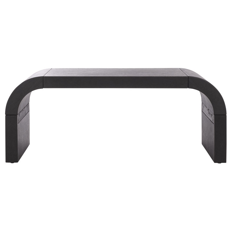 Melanija Curved Coffee Table, Black