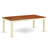 9 Piece Dining Room Furniture Set Includes a Rectangle Kitchen Table with Butterfly Leaf and 8 Dining Chairs, Buttermilk & Cherry-20549034-49668420
