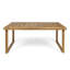 Table de salle à manger d'extérieur de style Mid-Century en bois d'acacia massif de 69 po avec plateau à lattes et pieds en U Gustl-30395500