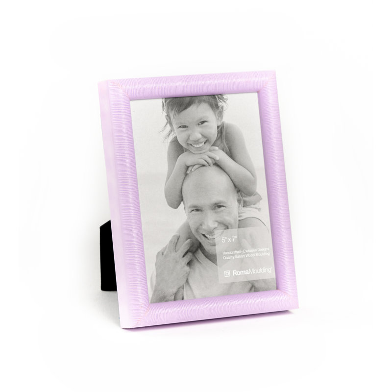 Wood Embossed Picture Frame, 5" x 7", Light Purple