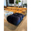 Bulle en velours bleu marine, structure en bois, mousse en forme, pieds solides avec teinture noire, mousqueton en acier inoxydable, revêtement anti-feu, profondeur 26, largeur 36,97, velours minuit à 15 hauteurs, pourriture 3 couches