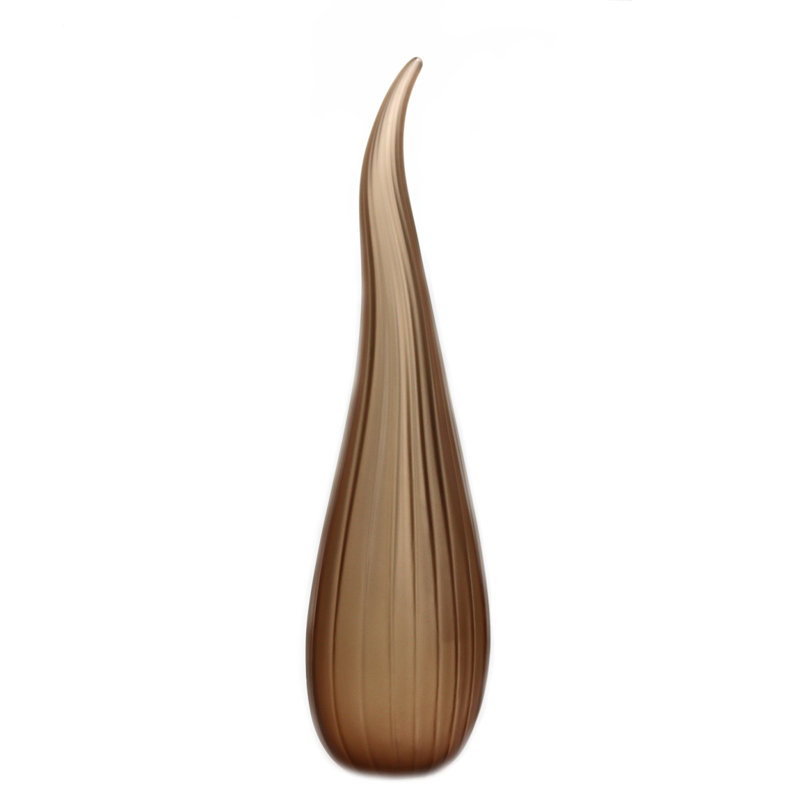 Murano Glass Stripe Vase, Tobacco