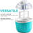 OVENTE Electric Ice Cream Maker with Easy-Lock Lid, 1QT Freezer Bowl for Healthy & Homemade Frozen Yogurt, Sorbet and Gelato, Mini Kitchen Appliance Ideal for Summer Desserts for Kids, Blue ICM110BL